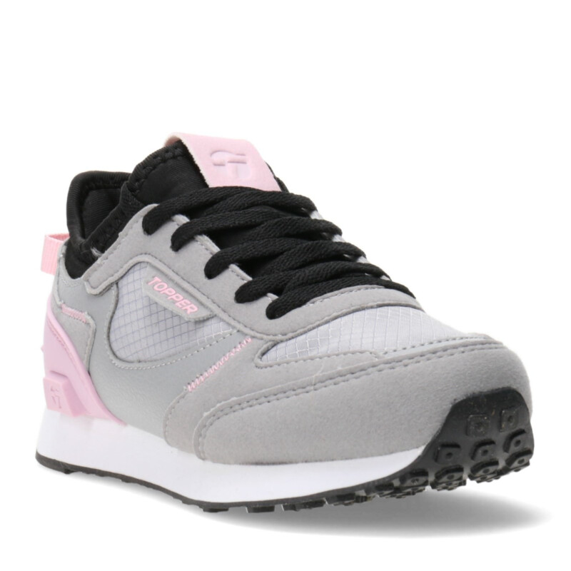 Championes Infantiles Topper Oldi Kids Gris - Negro - Rosa