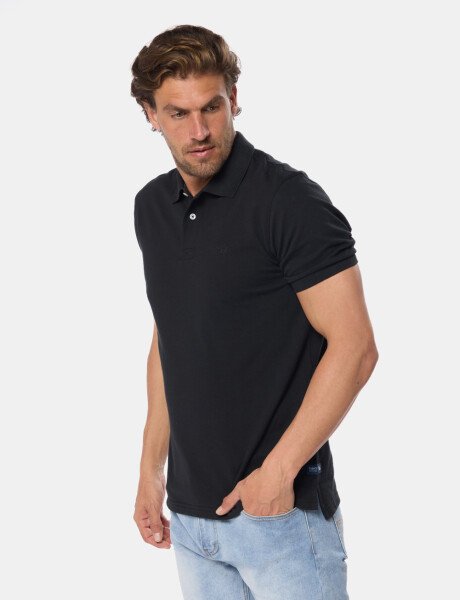 REMERA POLO PIQUE Negro