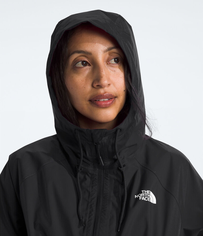 Campera impermeable antora hoodie mujer Tnf Black-npf