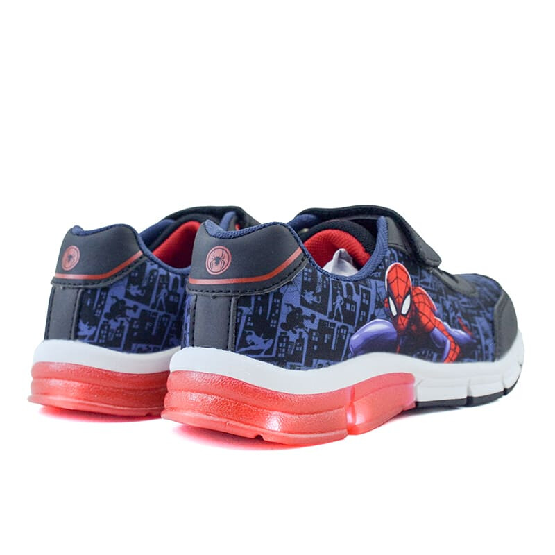 Championes Marvel Spiderman con Luces de Niños - SPICFW24003 Negro-rojo