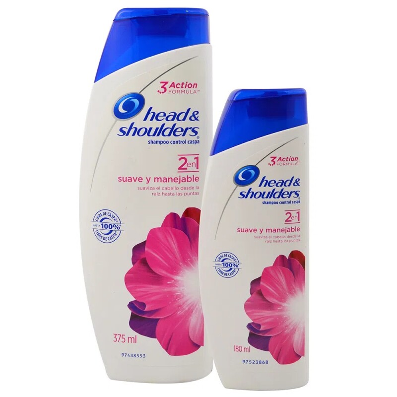 Shampoo Head & Shoulders Suave Y Manejable 375ml+180ml Shampoo Head & Shoulders Suave Y Manejable 375ml+180ml