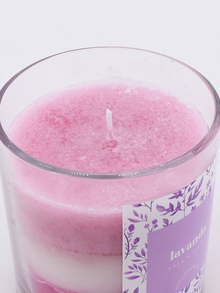 VELA VOTIVO TRES COLORES LAVANDA ROSADO