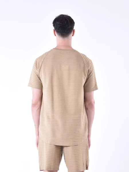 REMERA LINES BEIGE