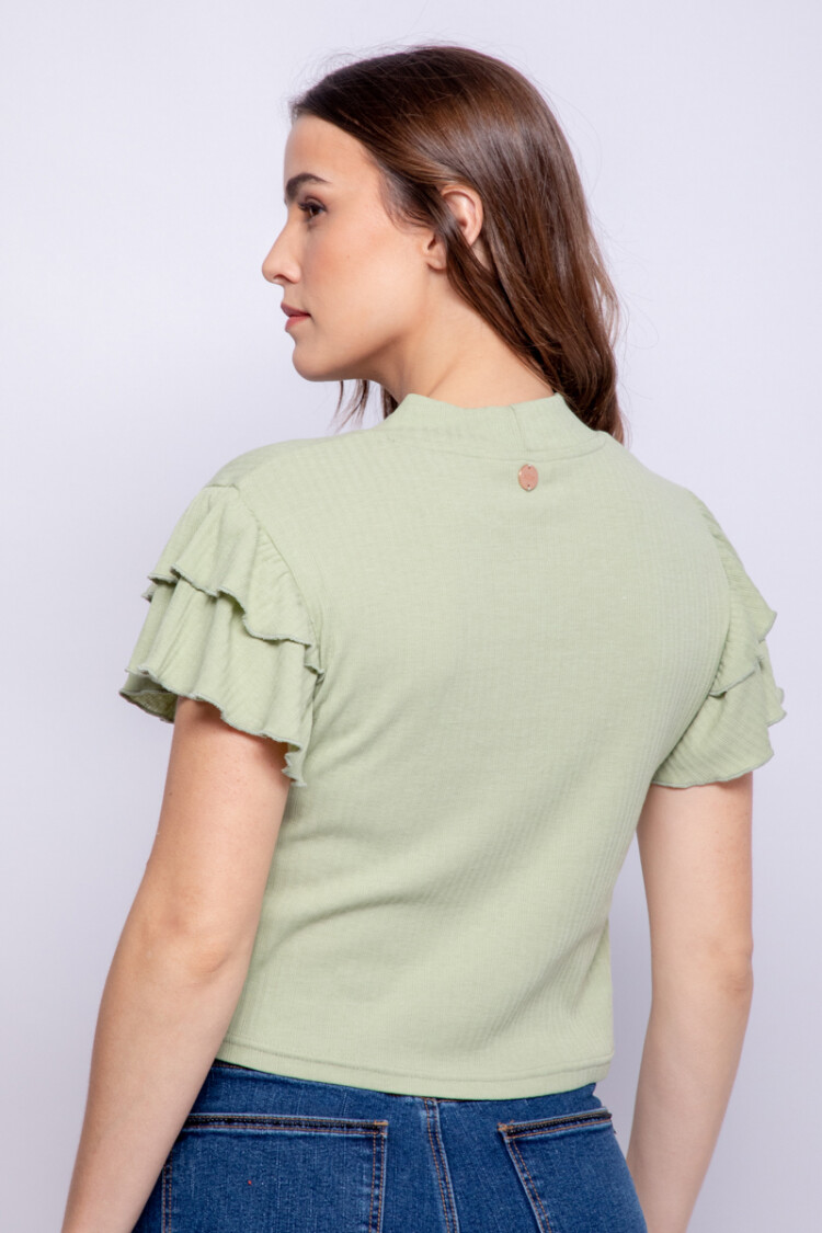 REMERA FLOWY Verde Monte