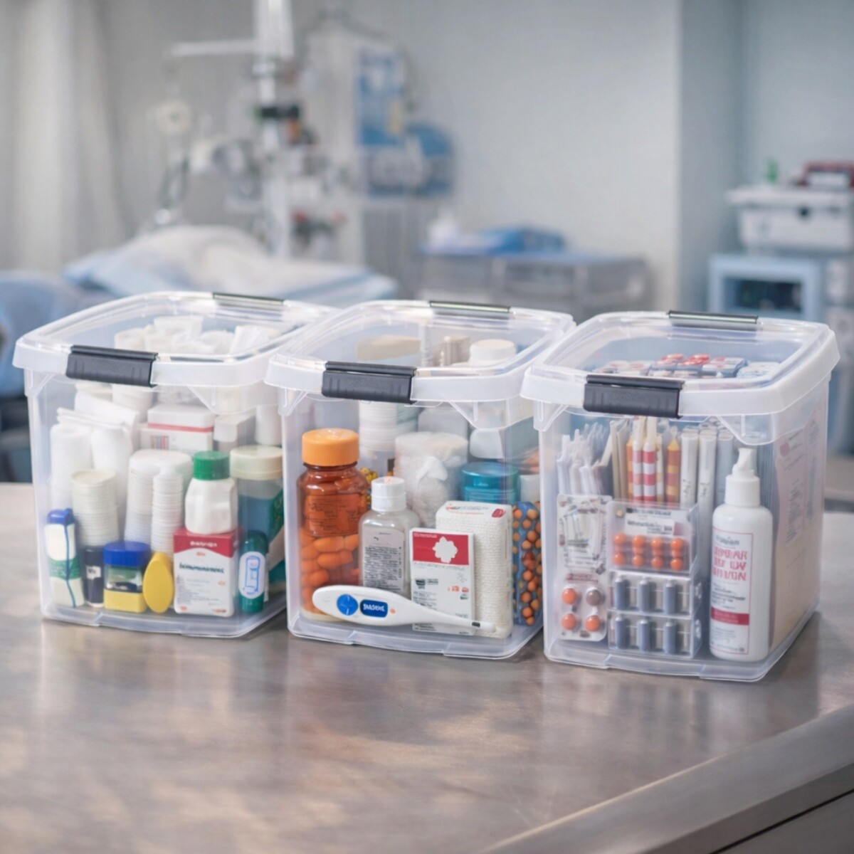 Set x3 Caja organizadora 11 lts - TRANSPARENTE 