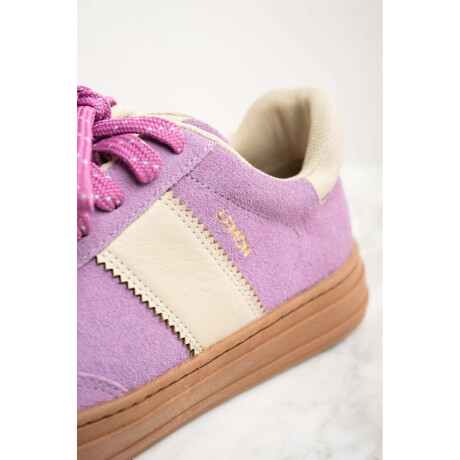 Zapatilla Gamuza Combinada Lila