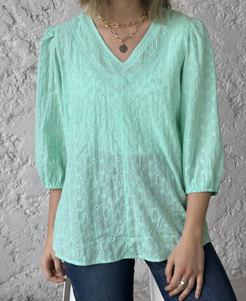 Blusa Carol verde agua