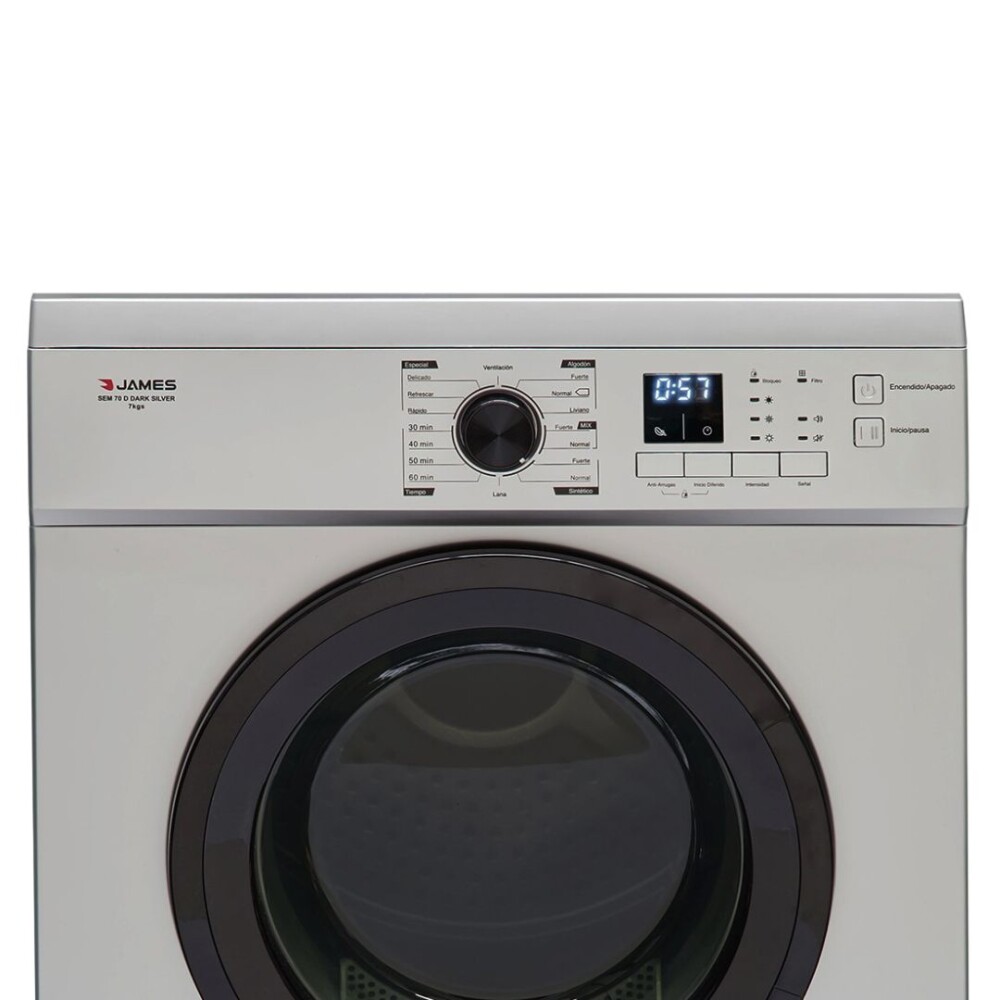 Secarropas 7 Kg Dark Silver - Modelo SEM 70 D - James Secarropas 7 Kg Dark Silver - Modelo SEM 70 D - James