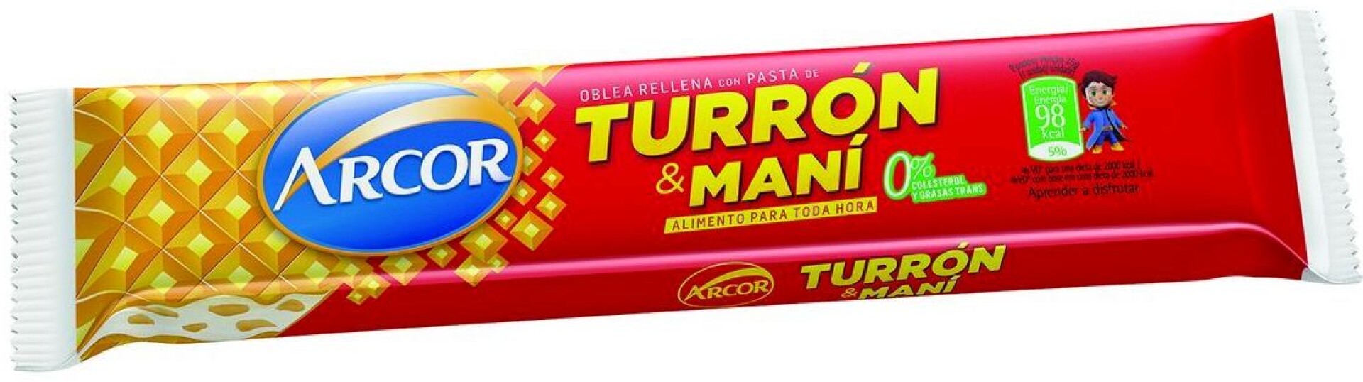 TURRON CANCHA OBLEA DE MANI ARCOR 25G 