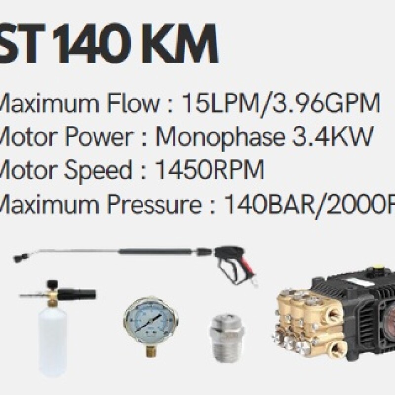 ST 140 KM Hidrolavadora Monofásica 15lt/m ST 140 KM Hidrolavadora Monofásica 15lt/m