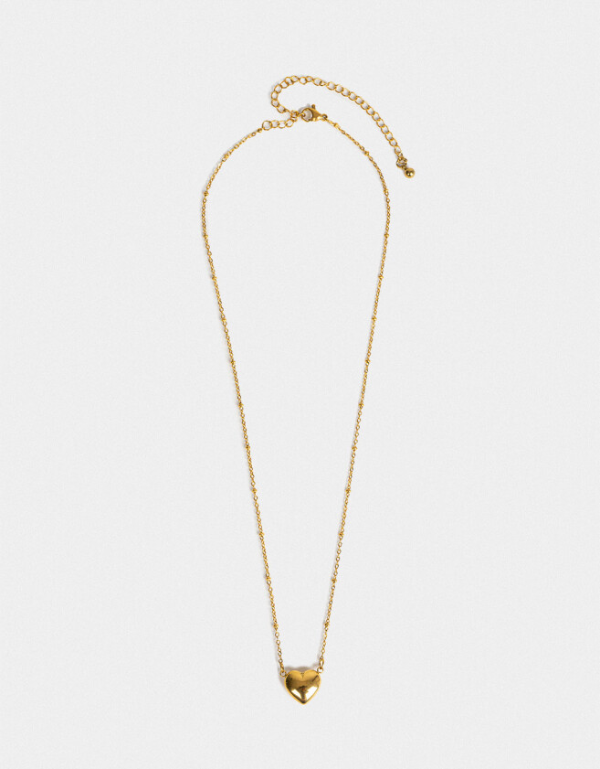 Cadena Corta con Dije Acero quirúrgico Cadena Corta Con Dije Corazón Acero - Dorado