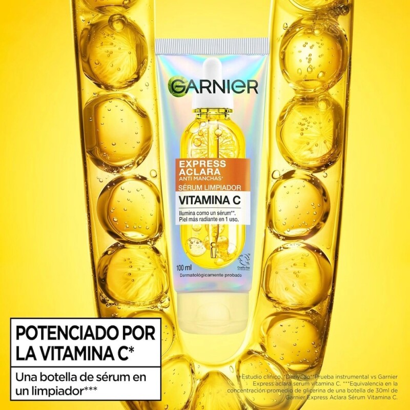 Garnier Express Aclara Serum Limpiador 100 Ml. Garnier Express Aclara Serum Limpiador 100 Ml.