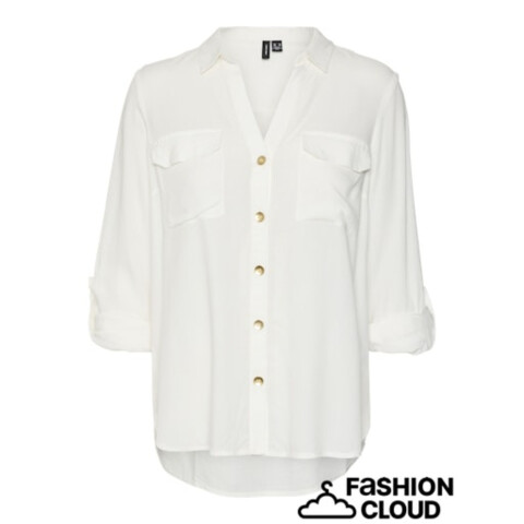 VMBUMPY LS GLITTER SHIRT WVN GA NOOS CORE-12 1 Snow White/Stripes Gold lu