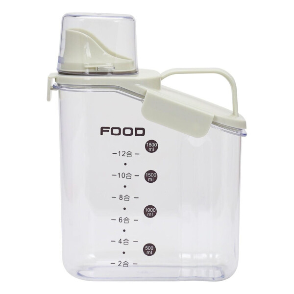 Frasco Recipiente 1800ml Contenedor Almacenamiento Alimentos Variante Color Blanco