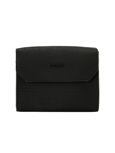 Bandolera Caracas Croco Negro