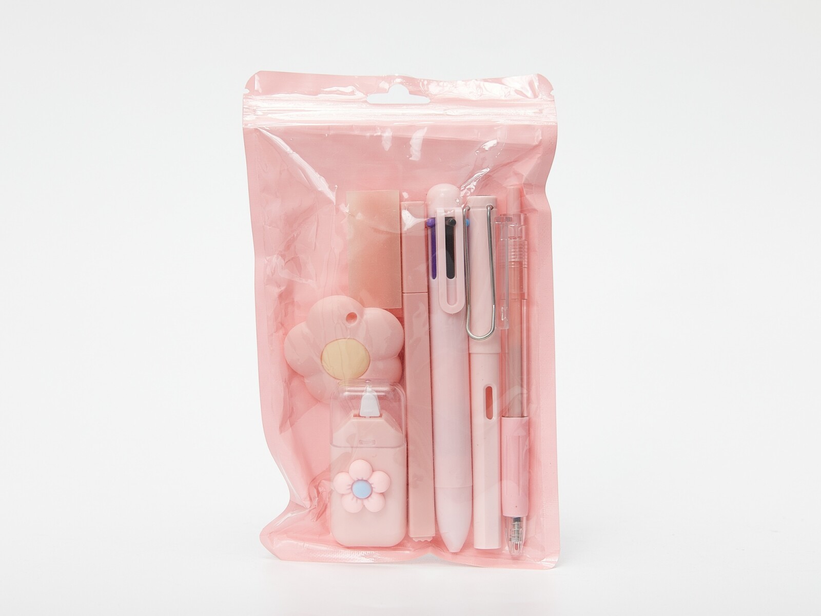 SET PARA MAQUILLAJE DE 7 PIEZAS (FLOR DE CEREZO ROSA) 