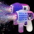 Bazooka Burbujas Pistola Burbujero Astronauta Luces A Pilas Variante Color Violeta