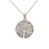 Dije Medalla Árbol de la vida-Plata y oro- Sin piedra- CP5013 sinpiedra
