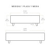 Box Para Colchón De 1 1/2 Plaza Negra De 1.9x1.1m Box Para Colchón De 1 1/2 Plaza Negra De 1.9x1.1m