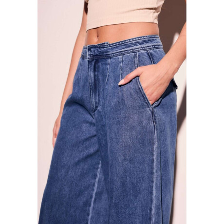 Jean Tiro Bajo Pinzas Denim