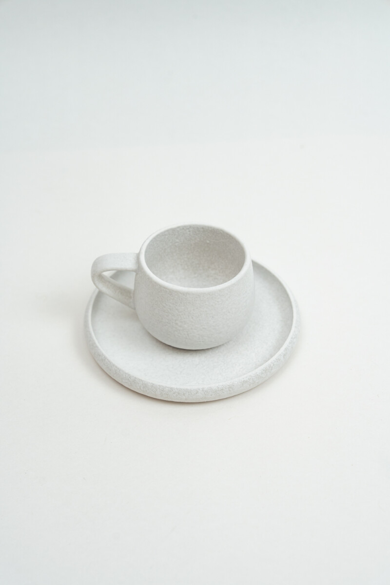 Taza Con Plato Ares - Blanco 