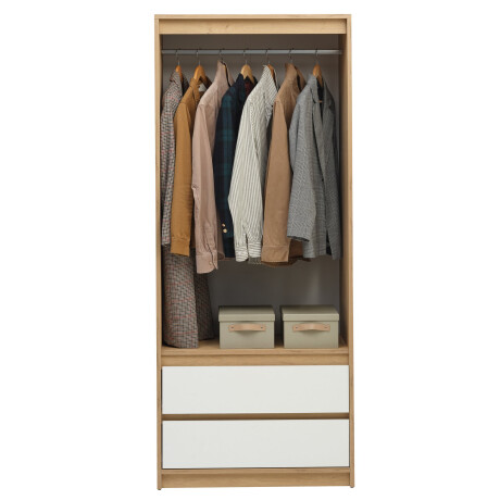 Armario Billund 80X193 Blanco/Roble