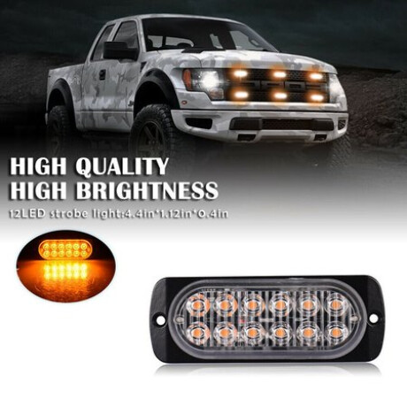 SEÑALIZACION - BARRAL AMBAR 12 LED 12/24V 112X41MM WESTON SEÑALIZACION - BARRAL AMBAR 12 LED 12/24V 112X41MM WESTON