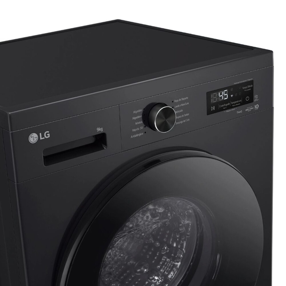 Lavarropas Inverter Carga Frontal 9Kg Negro - Modelo WM9OBVF6 - Lg Lavarropas Inverter Carga Frontal 9Kg Negro - Modelo WM9OBVF6 - Lg