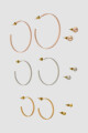 Set aros y perlas pack x 6 Variante unica