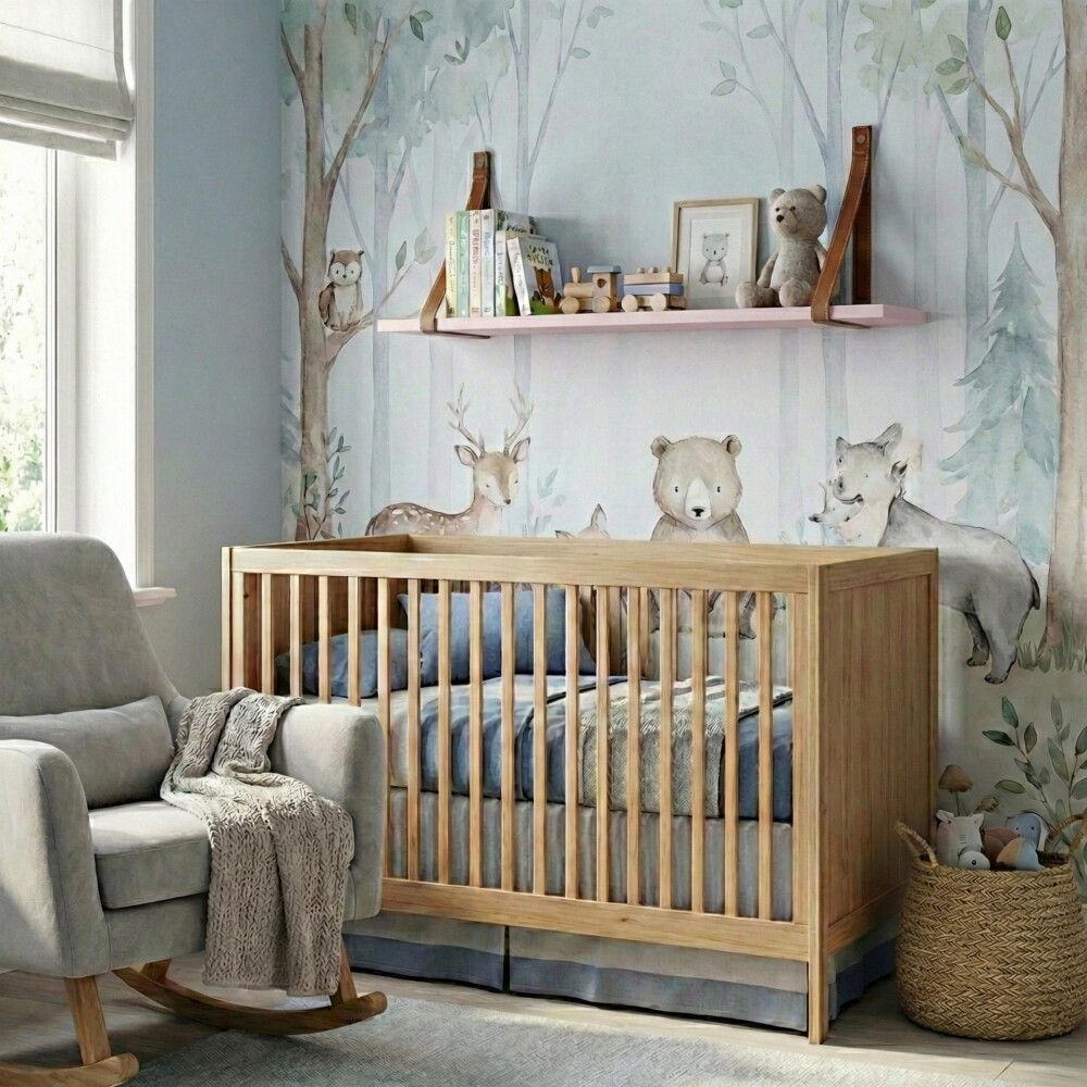 Estantería flotante largo infantil - Luna Rosa