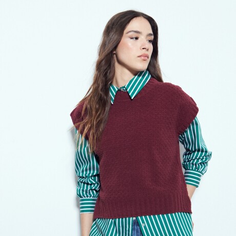 CHALECO ALCALA Bordó Merlot