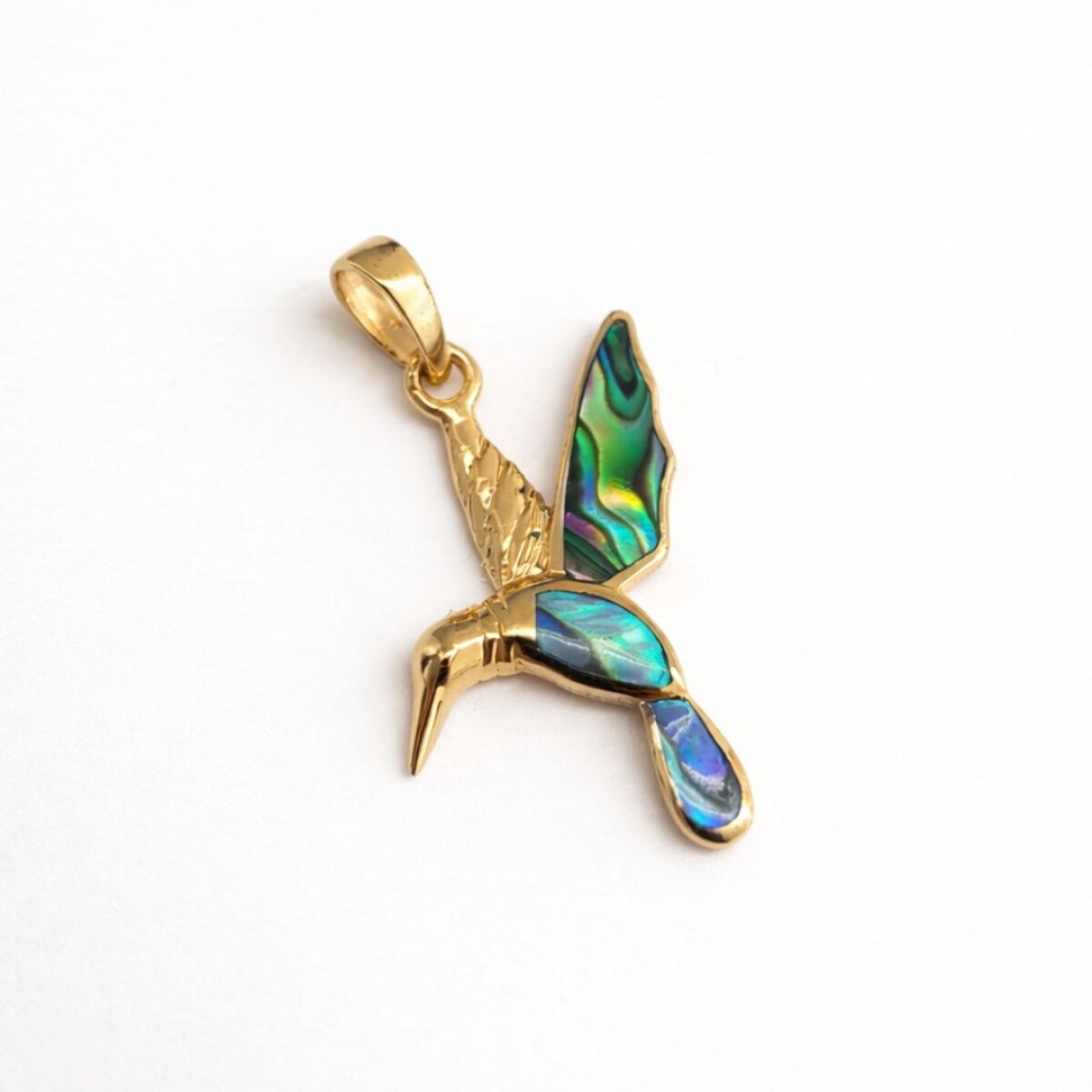 Dije Colibri - Plata y Baño de Oro 