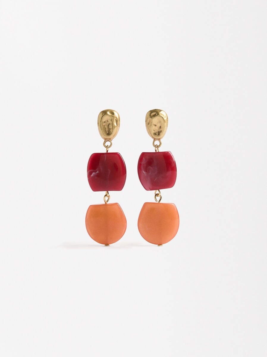 Pendientes Largos Efecto Piedra - multicolor 