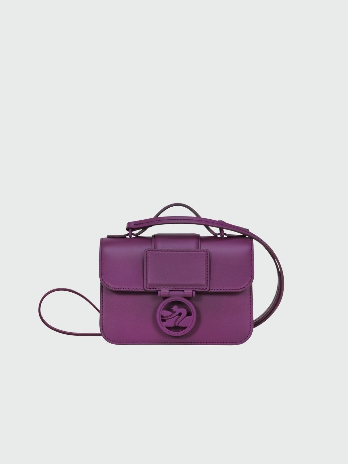Longchamp -Cartera pequeña de cuero, Box-trot Verde Oscuro