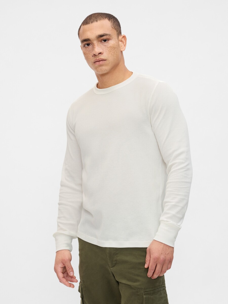 Buzo Waffle Hombre - New Off White 