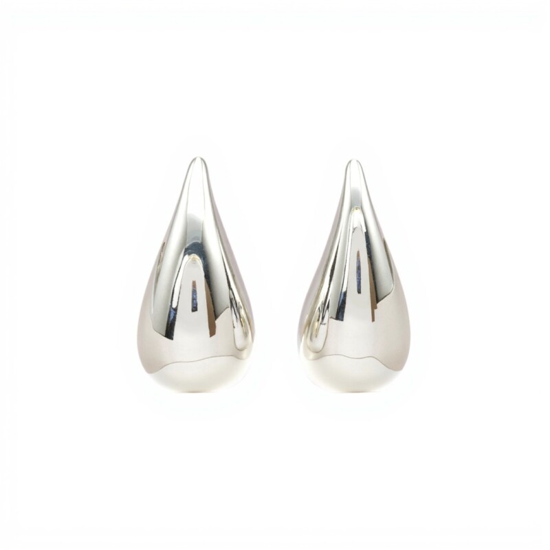 Caravanas Gotas-Plata Inflada-Sin Piedra- CA4035 sinpiedra