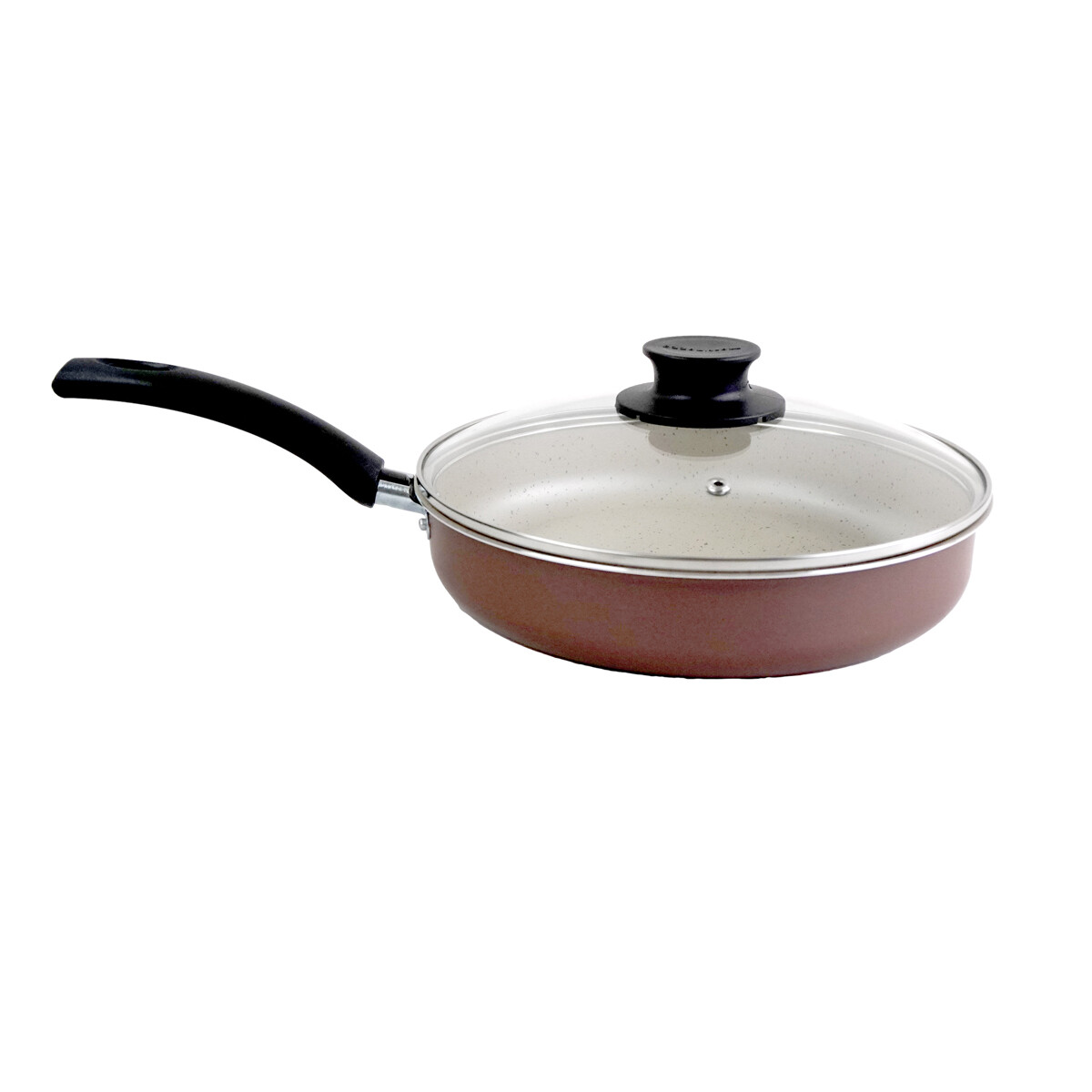 SARTEN ANTIADHERENTE C/TAPA 24CM BEIGE/TERRACOT MARTINAZZO 