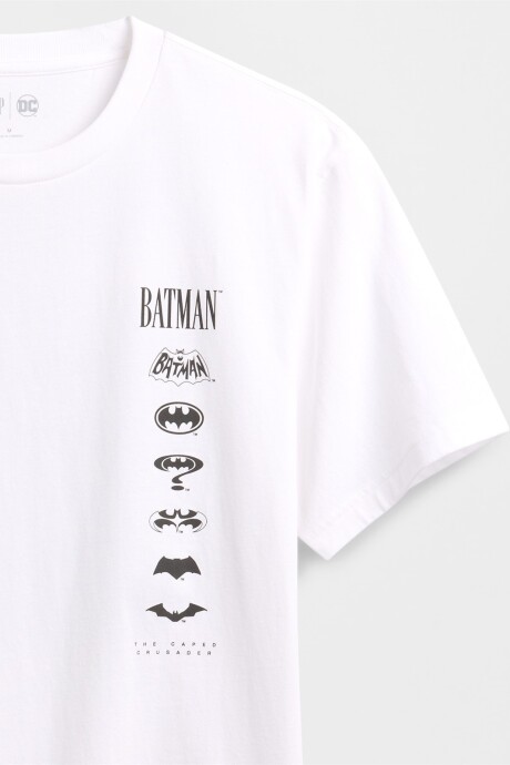 Remera Batman Hombre White V2 Global