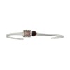 Brazalete Varanasi-Plata 925 rodinada-Piedra Granate y Cuarzo rosa-BR2019 conpiedra