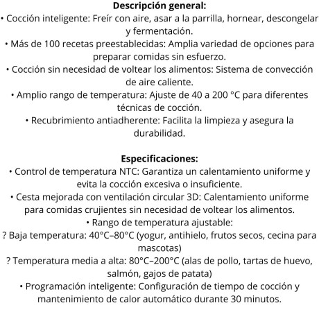 Freidora Smart Xiaomi 4.5L V01