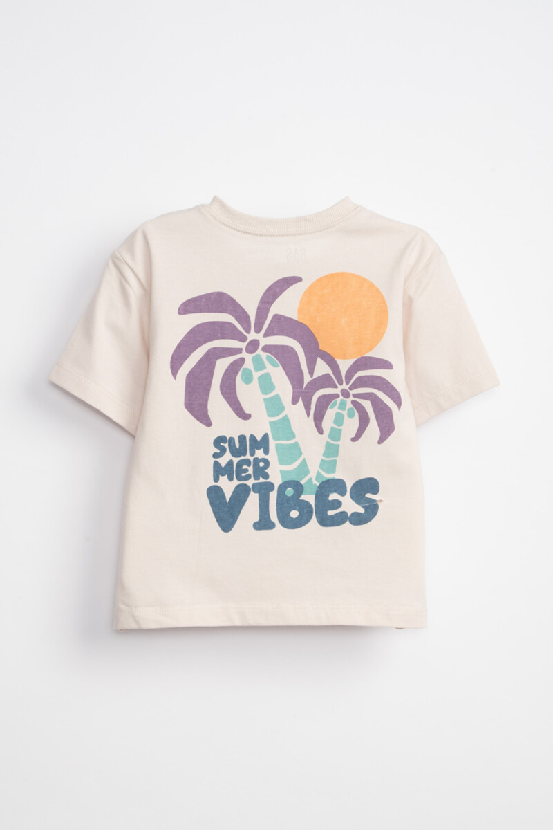 Remera oversize estampa Palm Crudo