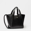 Cartera de mano Tess en cuero vaquita Negro