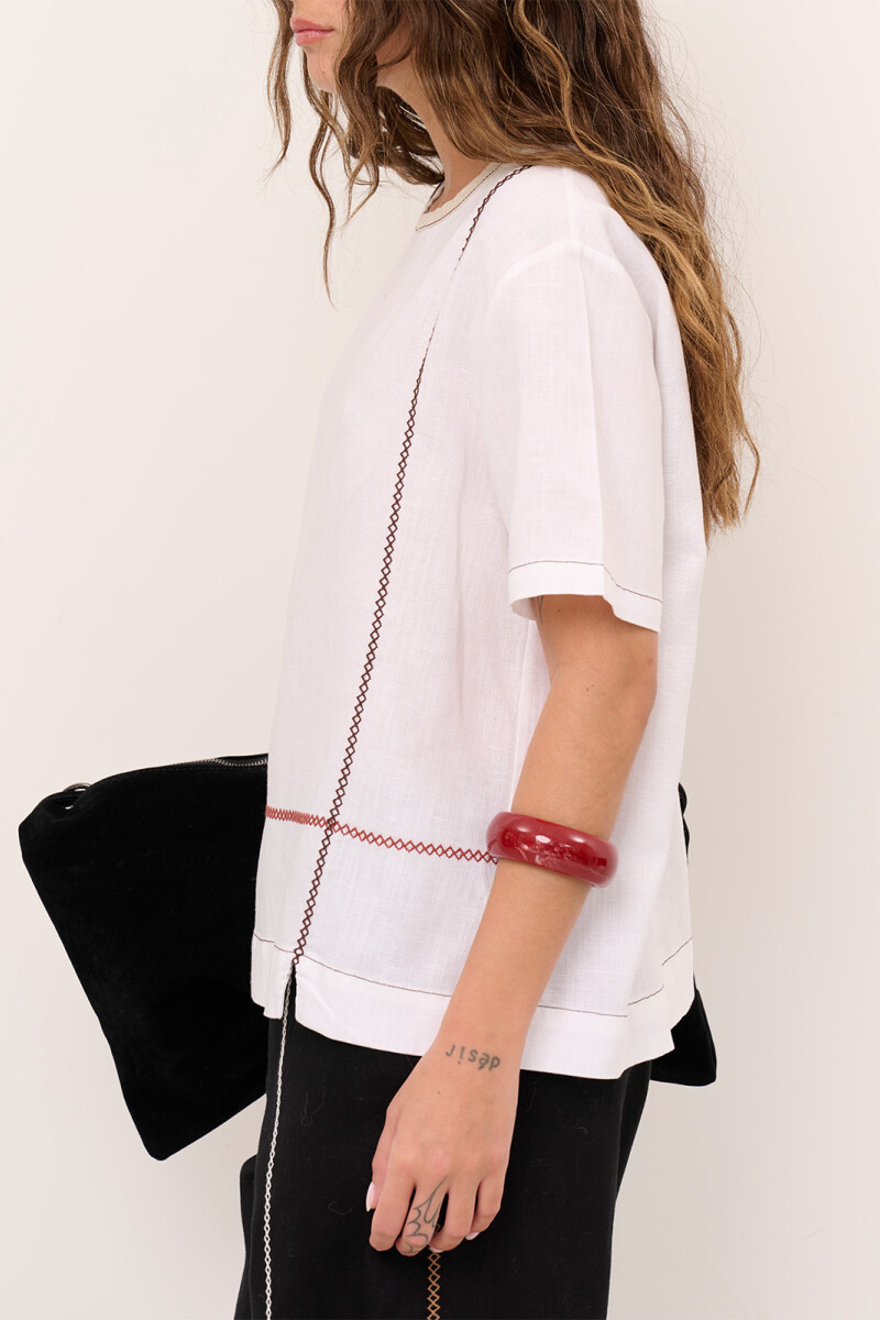 BLUSA LINO CRUZ NATURAL