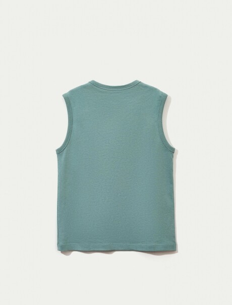 MUSCULOSA BÁSICA INFANTIL REGULAR VERDE