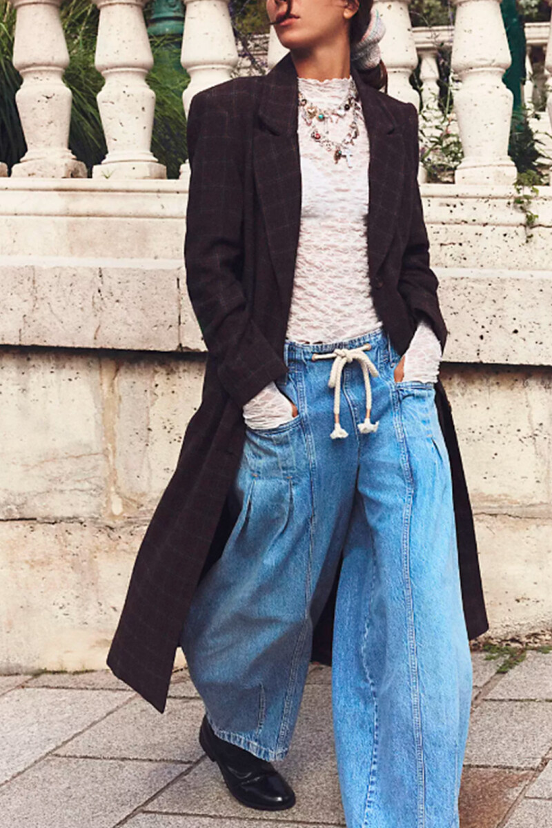 Pant Margo Wide Celeste