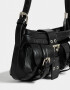 Bandoleras Noche Cartera Formato Baguette - Negro