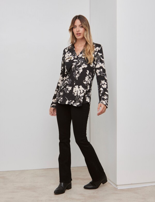 Blusa Zips NEGRO/BLANCO