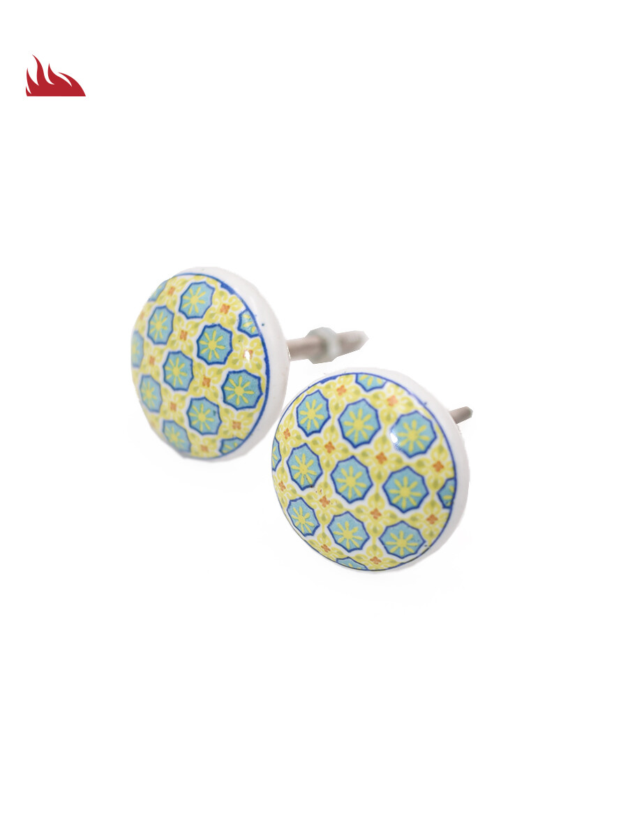 TIRADORES CERAMICA SET X2 8cm VERDE — Guapa