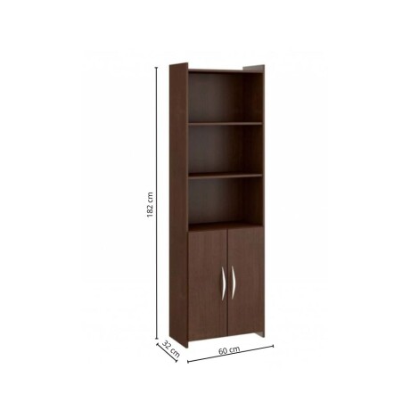 Biblioteca con puertas Rustico