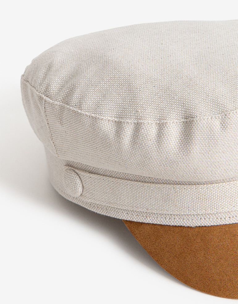 Boinas Baker Cruda Con Visera A Contratono - Combinacion Bicolor